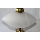 G1027: Art Deco Lampenschirm Glasschirm, satiniert milchig weiß mit Schlieren
