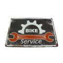 Blechschild, Wandschild, Reklameschild, Bike Service, Motorrad Schild 20x30 cm