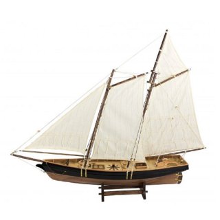 Segelschiff Modell einer klassischen 2 Mast Gaffel Yacht...