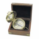 Maritimer Kompass, Magnet Kompass in edler Holz Box,...