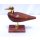 Möwe, Maritime Deko Figur aus Sheesham Holz und Messing, geschnitzt 18 cm