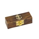 Maritime Holzbox, Leerbox, Box aus edlem Holz mit Messing...