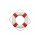Rettungsring, Seenot Ring, maritime Dekoration Rot/Weiß Ø 14 cm