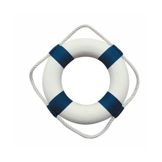 Rettungsring, Seenot Ring, maritime Dekoration Blau/Weiß...