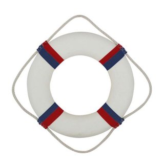 Rettungsring, Seenot Ring, Maritime Wanddekoration, Rot/Blau/Weiß Ø 35 cm