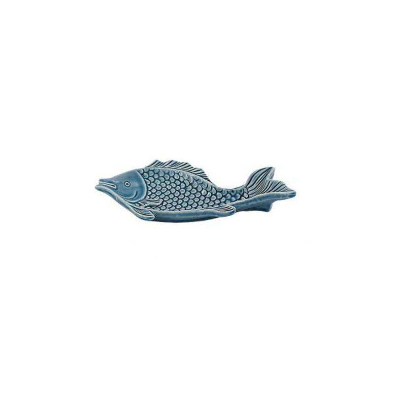 Fisch-Teller, Servierplatte für Fisch und Meeresfrüchte Keramik 18 cm