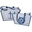 Strand-Tasche, maritime Shopping Tasche, Schultertasche mit Marine Motiv