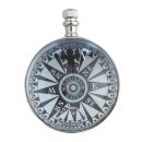 Glaskugeluhr Nickel, Lupenuhr, Historische Taschenuhr in Glaskugel, Uhr
