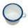 Emaille Tasse, Henkelbecher, Kaffeetasse, Outdoor Becher Weiß- Blau 7 cm