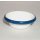 Emaille Dippschale, Kleine Dipp Schale, Anbietschale weiß blauer Rand 7 cm