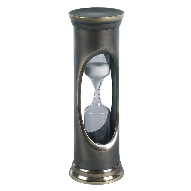 Glasenuhr, Maritime Sanduhr, 3 Minuten Stundenglas auch Läuferuhr, Bronze