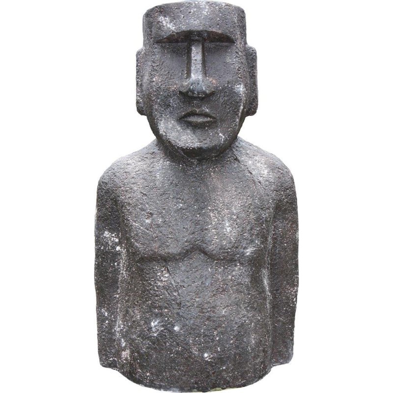 Deko Garten Figur 95 cm. Osterinsel Figur Garten Skulptur G2421: Moai 