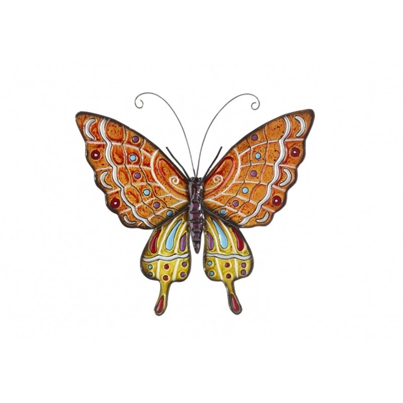 Deko Schmetterling Handbemalung, Wanddeko Falter mit Pastellfarben