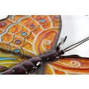 Deko Schmetterling Handbemalung, Wanddeko Falter mit Pastellfarben