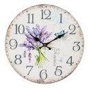 Lavendel Wanduhr im Landhausstil, Romantische Uhr mit...