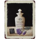 Blechschild Lavendel, Blumen Wandschild mit Parfüm...