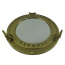 Bullauge, Bullaugen Spiegel Titanic, maritimer Wandspiegel, Aluminium Ø 29 cm