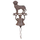 Türglocke Hund, Wandglocke, Garten Glocke im Nostalgie Stil aus Gusseisen