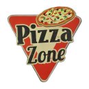 Blechschild, Reklameschild Pizza Zone, Gastro Wandschild,...
