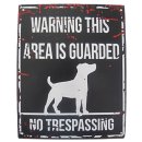 Blechschild Reklameschild No Trespassing Hunde Warn...