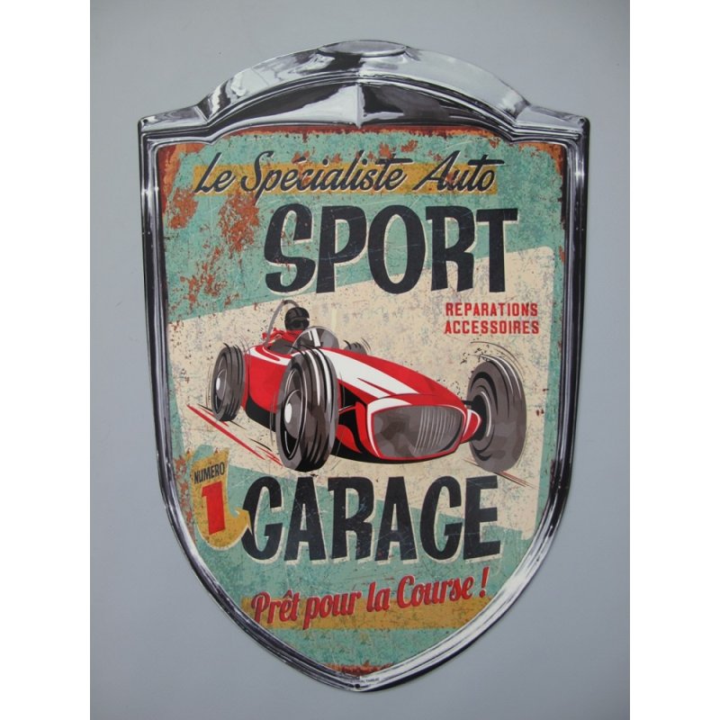 Blechschild, Reklameschild Auto Sport Garage Oldtimer Wandschild Schild 35x25 cm