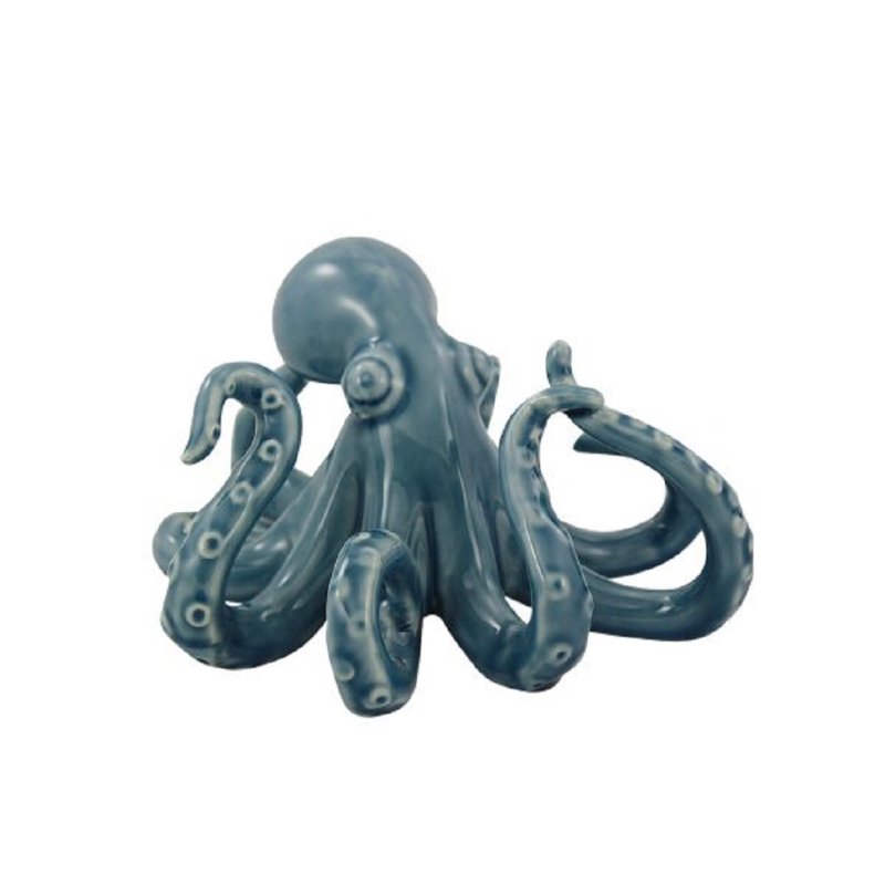 Keramikfigur Oktopus, Tischdekoration, Maritime Tafel Deko Tintenfisch