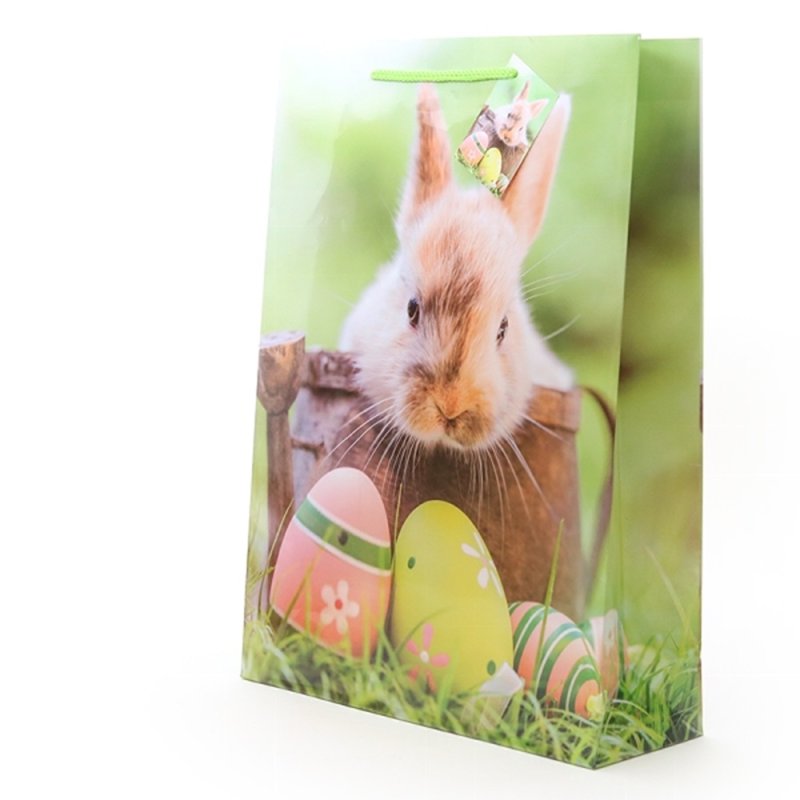 10 Stück Tragetaschen Geschenktüten Ostern Hase Papiertüten Schmetterlinge 