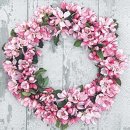 20 Servietten, Frühling Romantischer Blumenkranz aus...