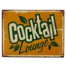 Blechschild, Reklameschild Cocktail Lounge, Kneipen...