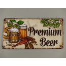 Blechschild, Reklameschild Premium Beer, Kneipen...