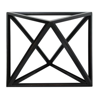 Geometriemodell eines Oktaeder, Octahedron Platonischer Körper, schwarz