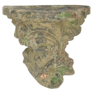 Wandkonsole im Antikstil, Barocke Konsole aus verwitterter bemooster Keramik