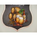 Blechschild, Wappen Reklameschild Craft Beer, Kneipen Wandschild 39x33 cm