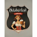 Blechschild, Wappen Reklameschild Oktoberfest, Kneipen...