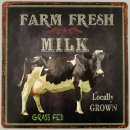 Blechschild, Reklameschild, Farm Fresh Milk, Gastro...