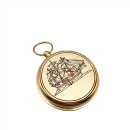 Taschenkompass, Taschenuhren Magnet Kompass mit Anker Symbol, Messing/Kupfer