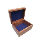 Kompass Box, Maritime Holzbox, Leerbox, Messing Intarsie Edles Holz 12  x 10 cm