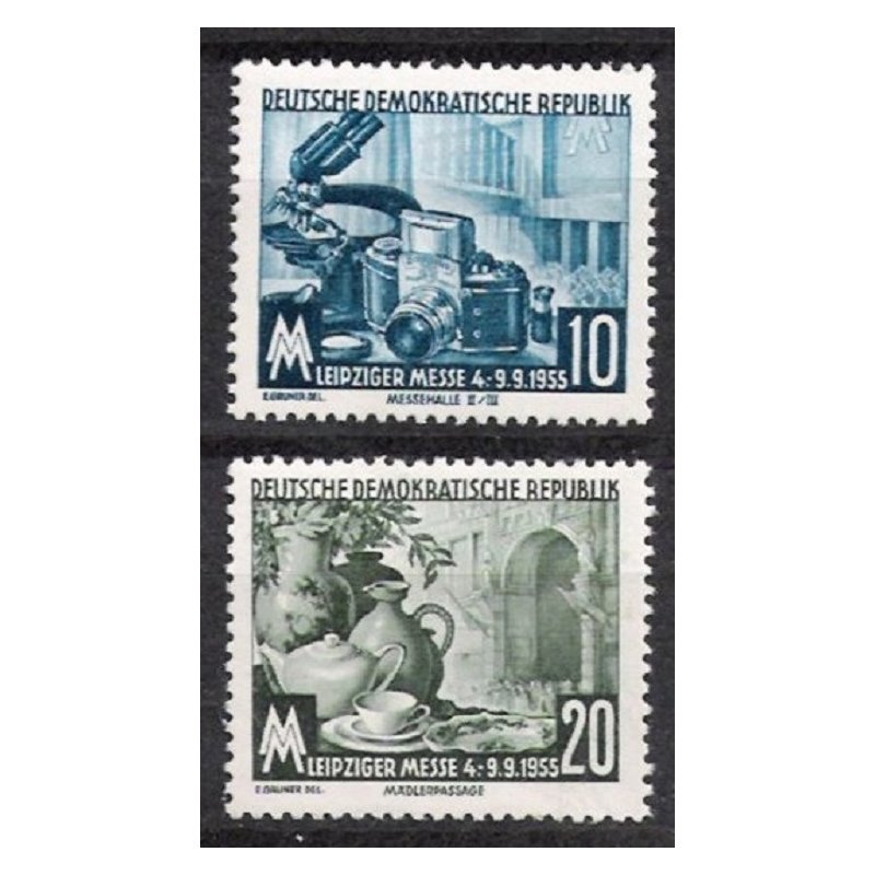 DDR Nr.479/80 ** Leipziger Herbstmesse 1955, postfrisch