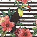 20 Servietten Tropische Blüten und Regenbogen Tukan...