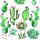 20 Servietten, Blühende Kakteen und Sokkulenten, Sommer Sonne Kaktus 33x33