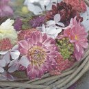 20 Servietten Blumengirland mit Violetten Blumen, Lila...