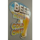 Blechschild, Reklameschild, Beer How Bout a Cold One,...