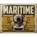 Blechschild, Reklameschild, Maritime Antique Salon Large...