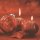 20 Servietten Weihnachten, Glitzernde rote Kerzen und Kugeln 33x33 cm