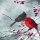 20 Servietten Weihnachten, Kardinalvögel auf schneebedecktem Ast 33x33 cm