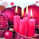 20 Servietten Weihnachten, Vier rote Kerzen und...