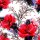 20 Servietten Weihnachten, Rote Amaryllis und Vogelbeere 33x33 cm