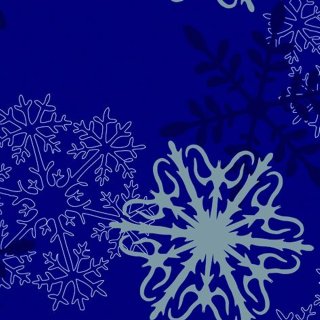 20 Servietten Weihnachten, Variation silberner Schneekristalle auf Blau 33x33