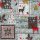 20 Servietten Weihnachten, gewebte Impression mit Hirschen und Tannen 33x33 cm