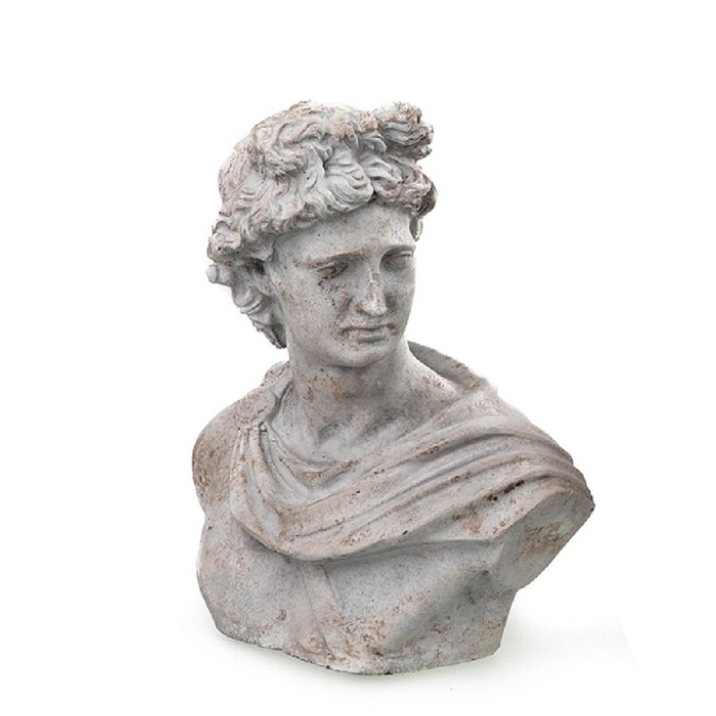 Adonis Büste, Antiken Skulptur, Männerbüste aus Beton 21 cm